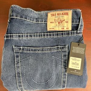 True Religion Geno Big T Slim Jeans Mens 40x32 Rustic Barn WashWash NWT $199